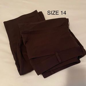 Anne Klein Brown Size 14 Dress Pants NWOT